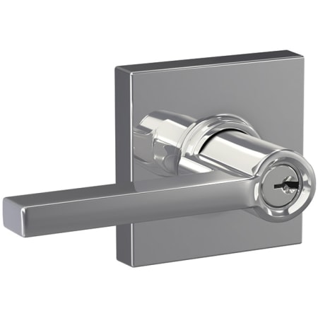 A large image of the Schlage F51A-LAT-COL Bright Chrome