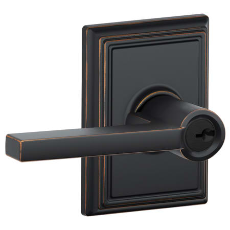 A large image of the Schlage F51-LAT-ADD Aged Bronze
