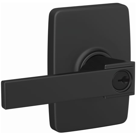 A large image of the Schlage F51A-NBK-GEE Matte Black