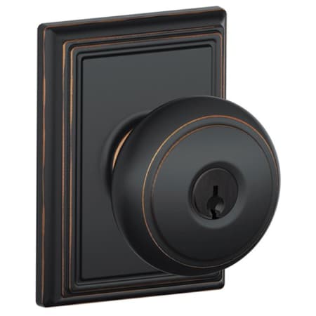 A large image of the Schlage F51-AND-ADD Aged Bronze