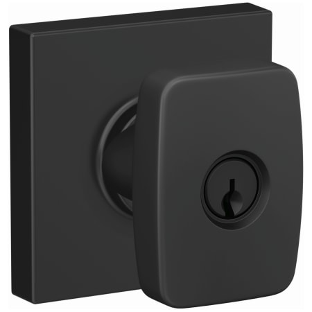 A large image of the Schlage F51A-NIX-COL Matte Black