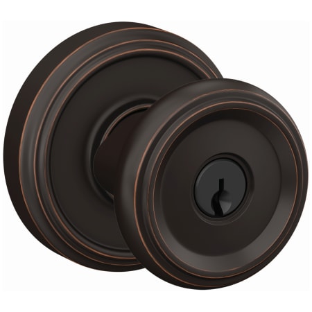 A large image of the Schlage F51A-OFM-IND Aged Bronze
