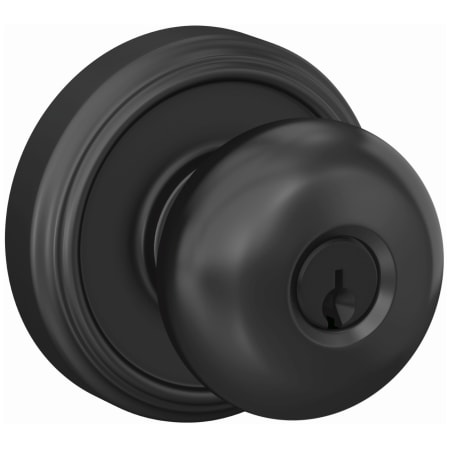 A large image of the Schlage F51A-PLY-IND Matte Black