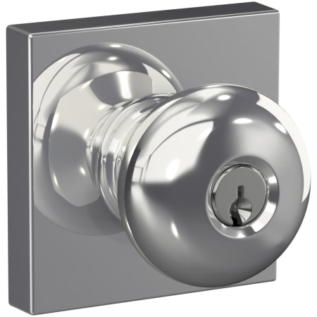 A large image of the Schlage F51A-PLY-COL Polished Chrome