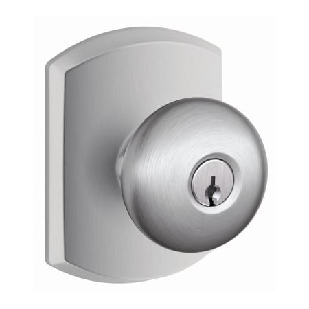 A large image of the Schlage F51A-PLY-GRW Satin Chrome