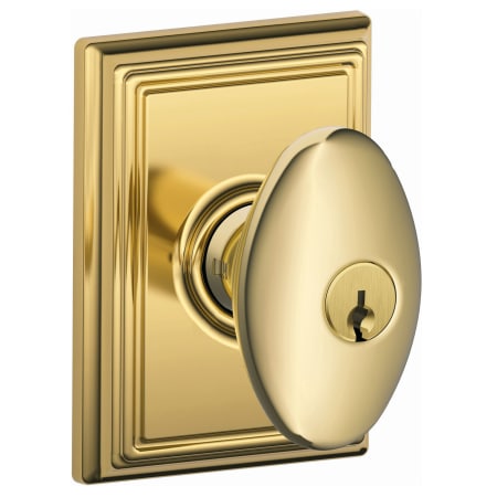A large image of the Schlage F51A-SIE-ADD Lifetime Polished Brass