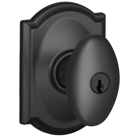 A large image of the Schlage F51A-SIE-CAM Matte Black