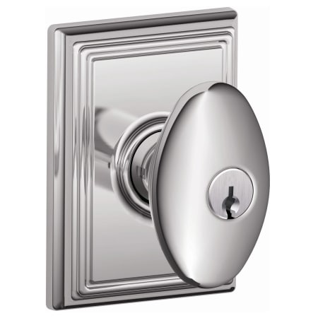 A large image of the Schlage F51A-SIE-ADD Polished Chrome