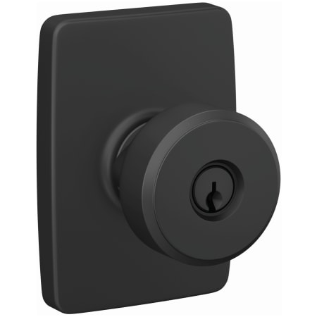 A large image of the Schlage F51A-SWA-GEE Matte Black