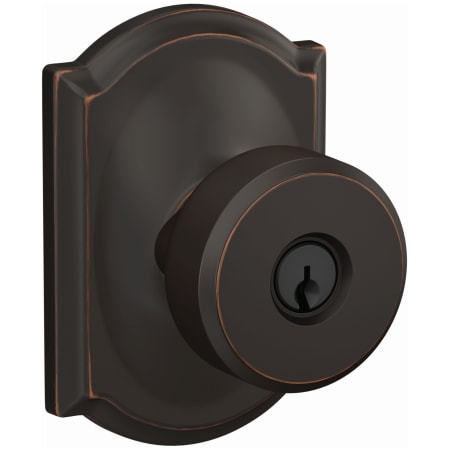 A large image of the Schlage F51A-SWA-CAM Aged Bronze