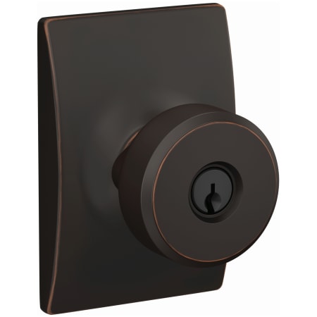 A large image of the Schlage F51A-SWA-CEN Aged Bronze