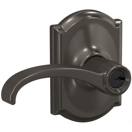 A large image of the Schlage F51A-WIT-CAM Black Stainless