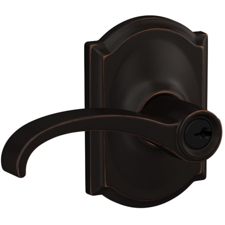 A large image of the Schlage F51A-WIT-CAM Aged Bronze