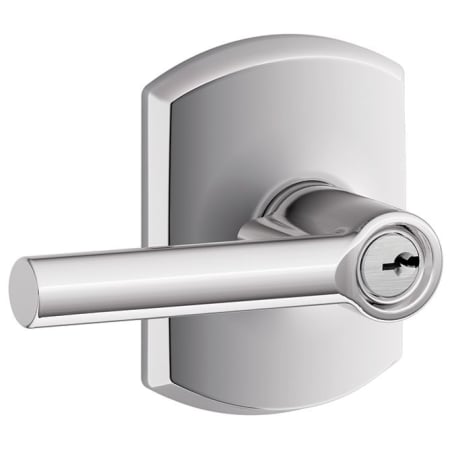 A large image of the Schlage F51-BRW-GRW Bright Chrome