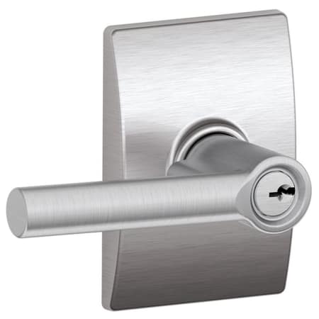 A large image of the Schlage F51-BRW-CEN Satin Chrome