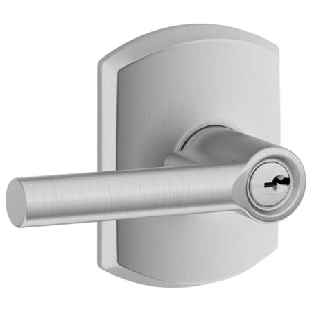 A large image of the Schlage F51-BRW-GRW Satin Chrome