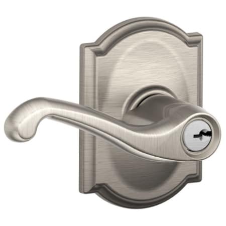 A large image of the Schlage F51-FLA-CAM Satin Nickel