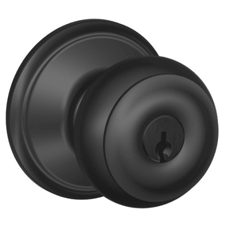 A large image of the Schlage F51-GEO Matte Black