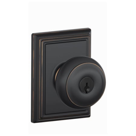 A large image of the Schlage F51-GEO-ADD Aged Bronze