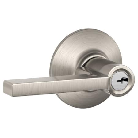 A large image of the Schlage F51-LAT Satin Nickel