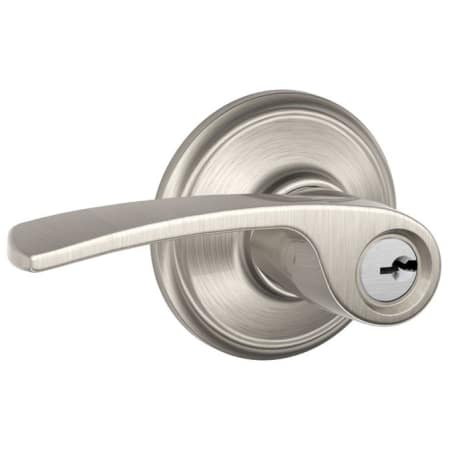 A large image of the Schlage F51-MER Satin Nickel