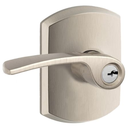A large image of the Schlage F51-MER-GRW Satin Nickel