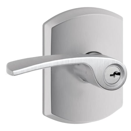 A large image of the Schlage F51-MER-GRW Satin Chrome