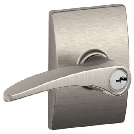 A large image of the Schlage F51-MNH-CEN Satin Nickel