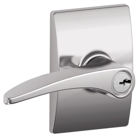A large image of the Schlage F51-MNH-CEN Polished Chrome