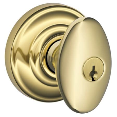 A large image of the Schlage F51-SIE-AND Lifetime Polished Brass