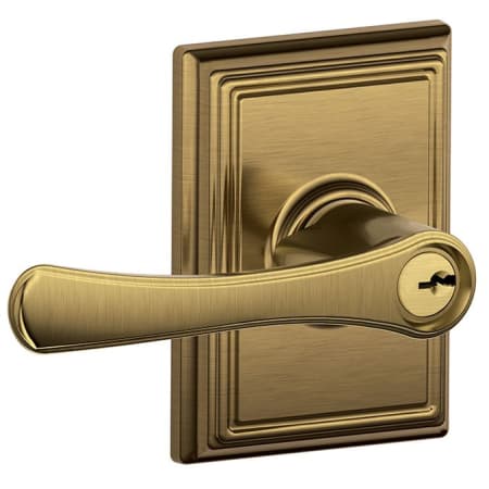 A large image of the Schlage F51-VLA-ADD Antique Brass
