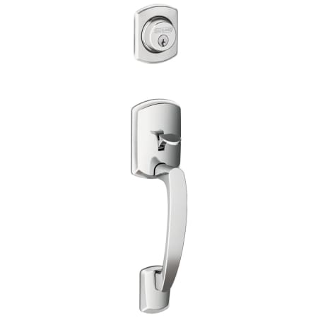 A large image of the Schlage F58-GRW Bright Chrome