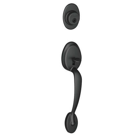 A large image of the Schlage F58-PLY Matte Black