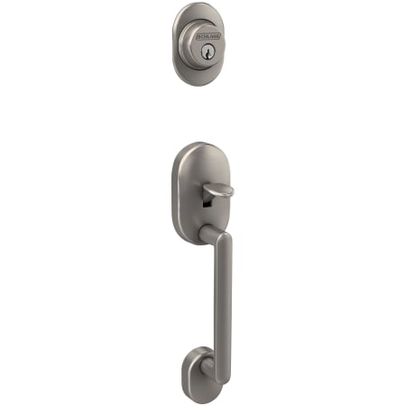 A large image of the Schlage F58-RMN Satin Nickel