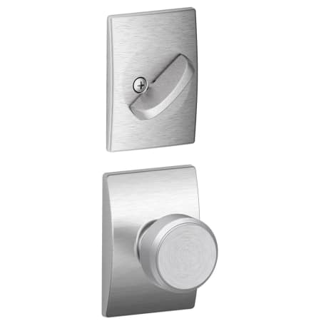 A large image of the Schlage F59-BWE-CEN Satin Chrome