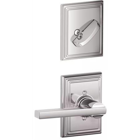 A large image of the Schlage F59-LAT-ADD Polished Chrome