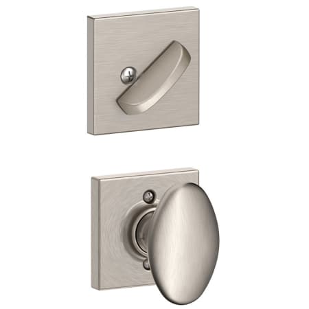 A large image of the Schlage F59-SIE-COL Satin Nickel