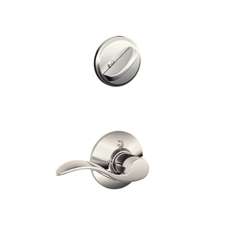 A large image of the Schlage F59-ACC-RH Polished Nickel