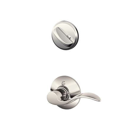 A large image of the Schlage F59-ACC-LH Polished Nickel