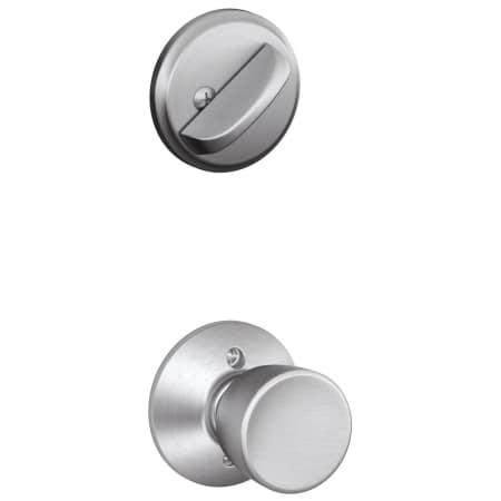 A large image of the Schlage F59-BEL Satin Chrome