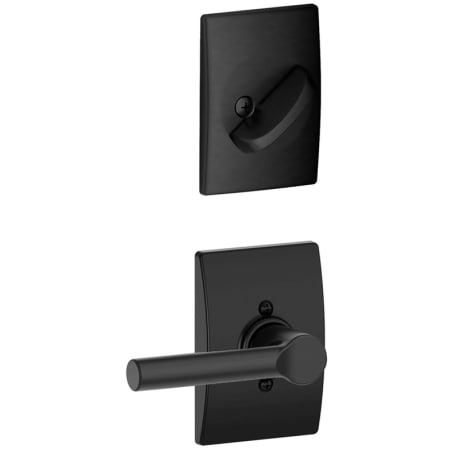 A large image of the Schlage F59-BRW-CEN Matte Black