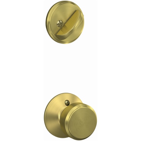 A large image of the Schlage F59-BWE Satin Brass