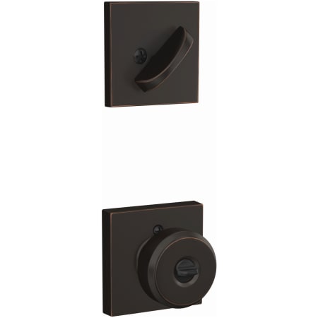 A large image of the Schlage F59-BWE-COL Aged Bronze