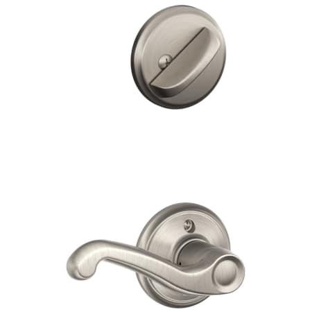 A large image of the Schlage F59-FLA-RH Satin Nickel