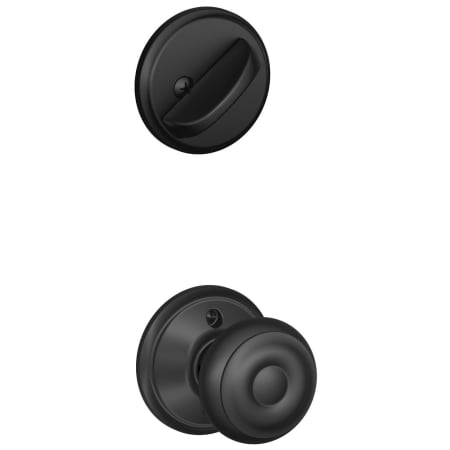 A large image of the Schlage F59-GEO Matte Black