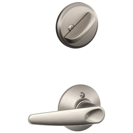A large image of the Schlage F59-JAZ Satin Nickel