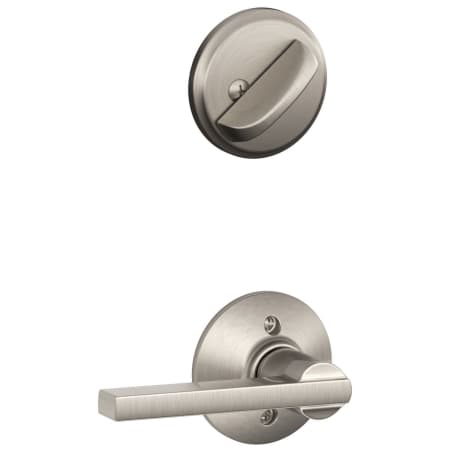 A large image of the Schlage F59-LAT Satin Nickel