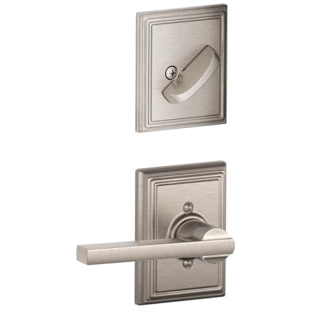 A large image of the Schlage F59-LAT-ADD Satin Nickel