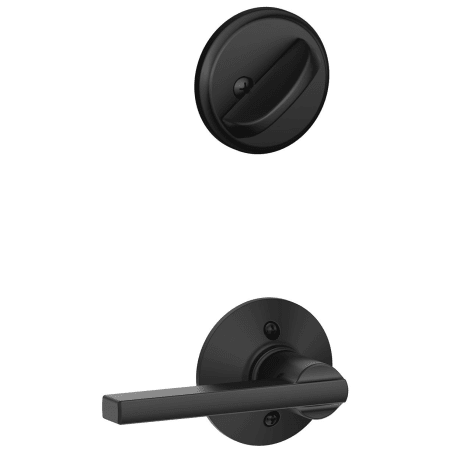 A large image of the Schlage F59-LAT Matte Black