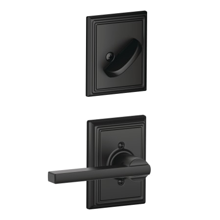 A large image of the Schlage F59-LAT-ADD Matte Black